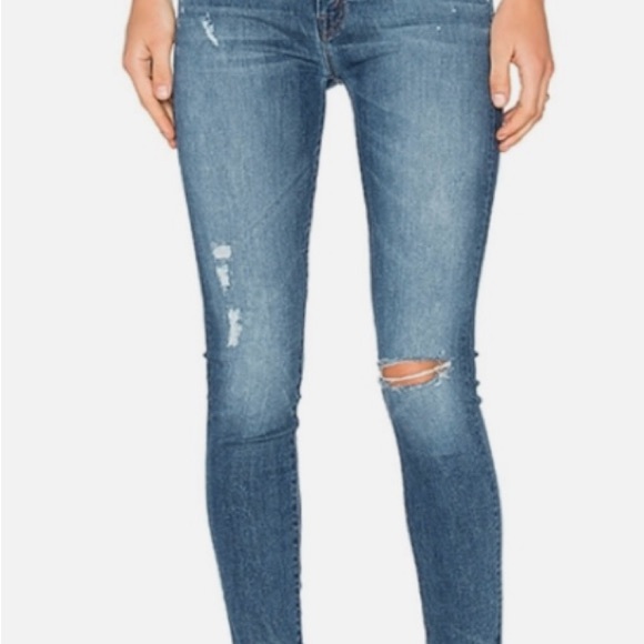 Mother Jeans High Waisted Looker, size 24, Loud is How I Love You Skinny Raw Hem - Picture 2 of 9